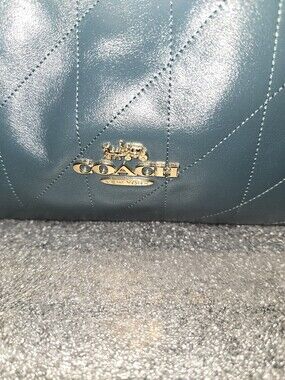 Coach Large Evelyn Quilted Shoulder Bag in Teal